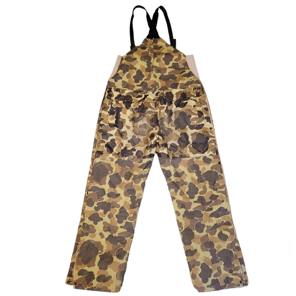 Columbia Goretex Men's Snow Duck Camo Overall Bib Pants Size Large Vintage - Picture 3 of 13